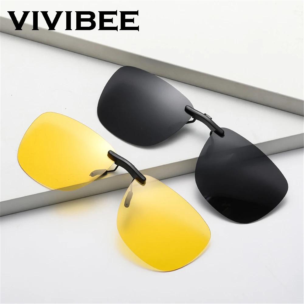 VIVIBEE conduite pince sur lunettes de soleil unisexe lunettes hommes polarisées femmes Vision noctu