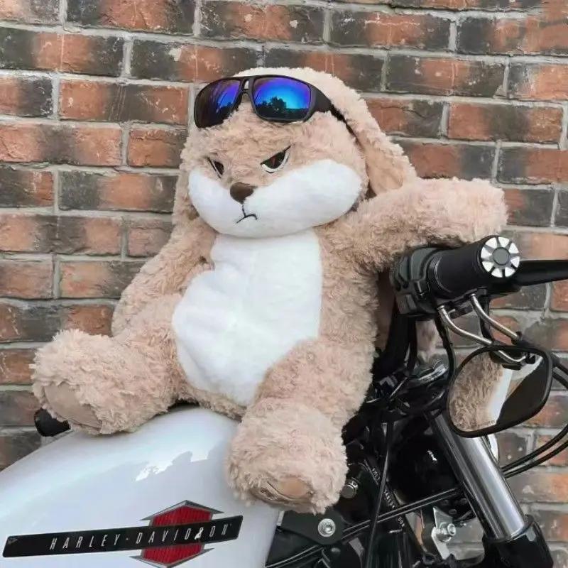 Jouet en peluche lapin en colère de grande taille, Animal mignon, poupée en peluche Kawaii, modèle d