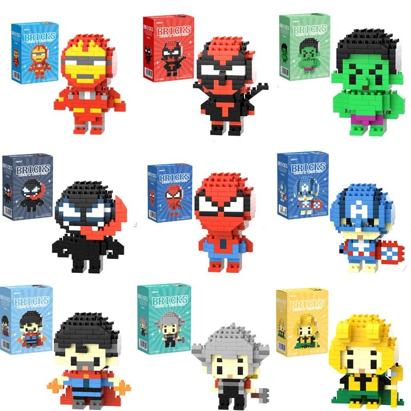 Marval légendes lega Deadpool Spider Man blocs de construction Iron Man personnage de dessin animé b
