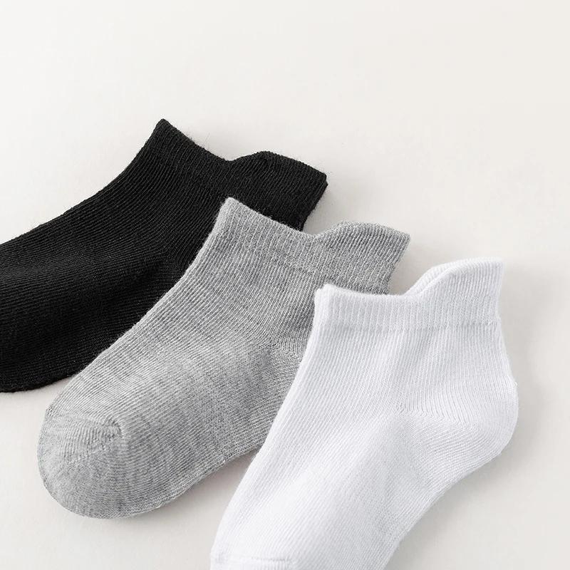 6 paires de chaussettes pour enfants, chaussettes blanches pour bébés garçons et filles