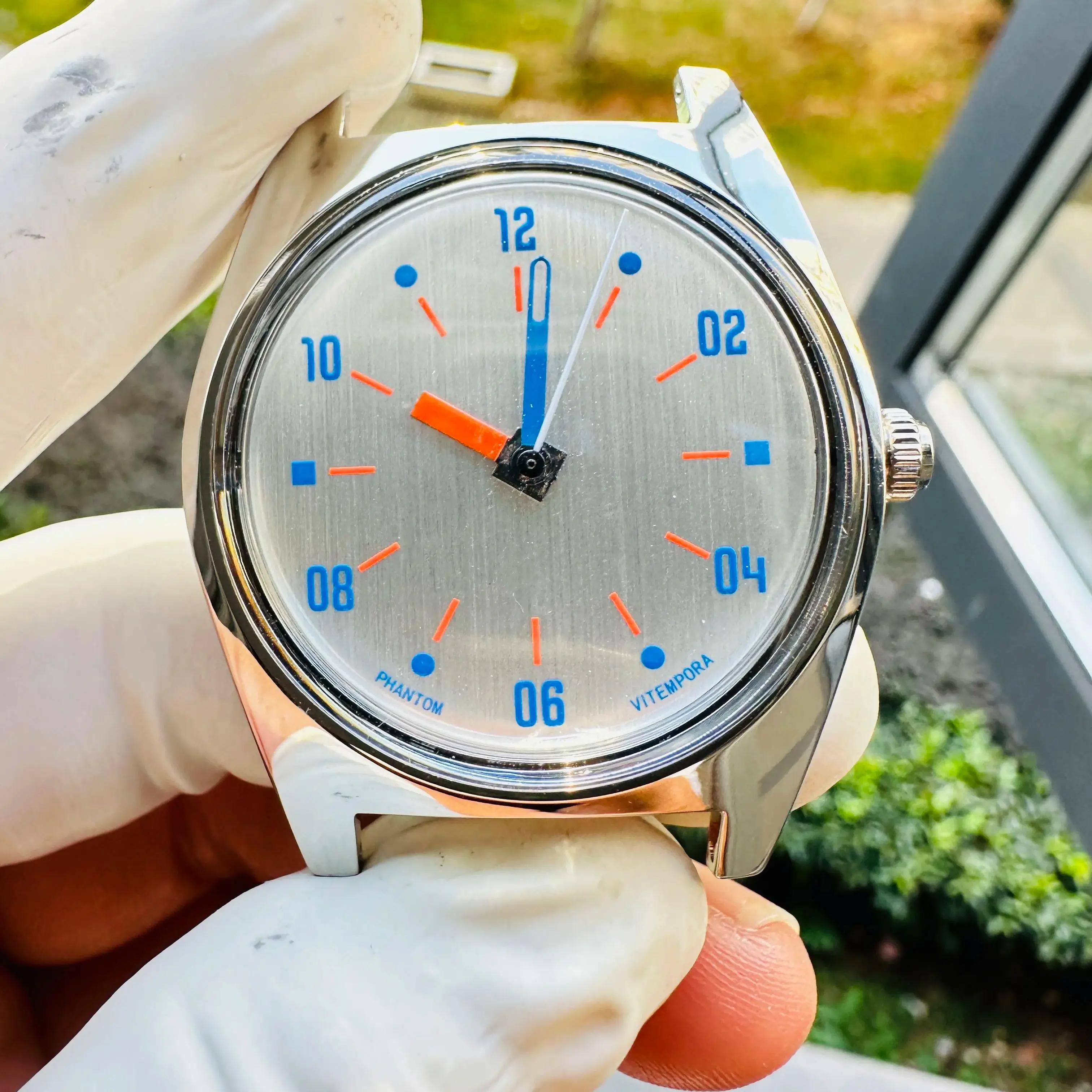 Montre mécanique à vent manuel pour hommes, 36mm, rétro, Business, classique, Simple, pour Couple, 7