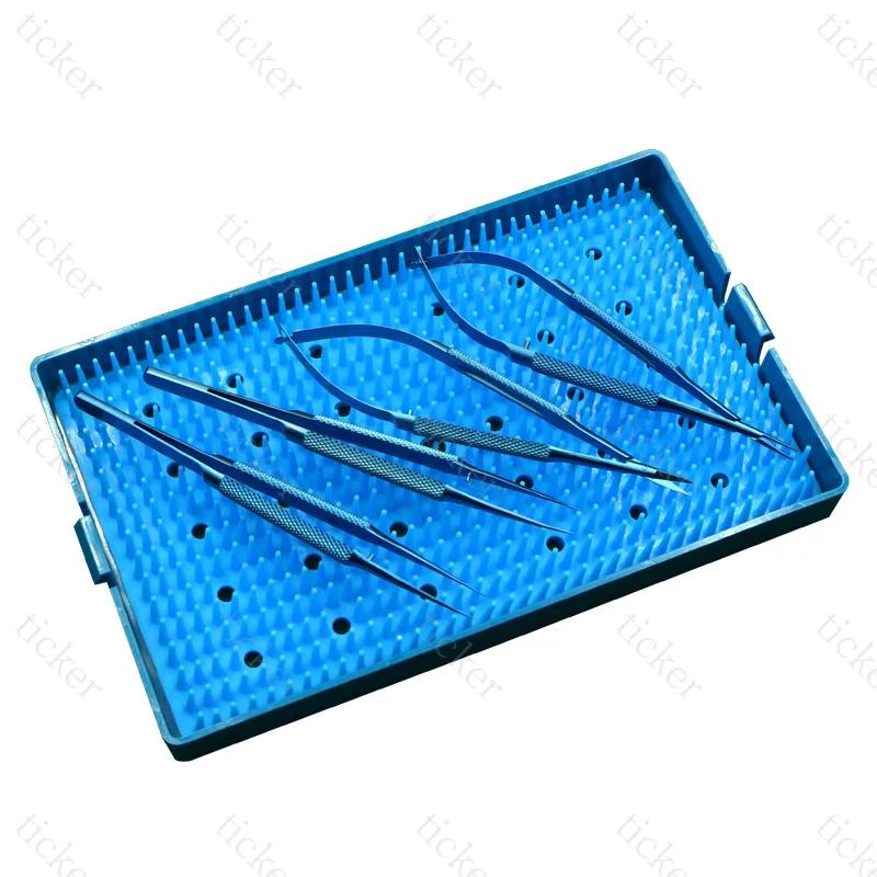 Ensemble de suture pour micro-instrument d'ophtalmologie, 4 pièces, ciseaux cornésels chirurgicaux m