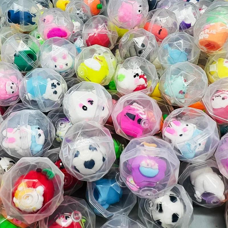 Oeuf torsadé transparent pour mini machine à griffes, accessoires de jouets, poupées en peluche d'an