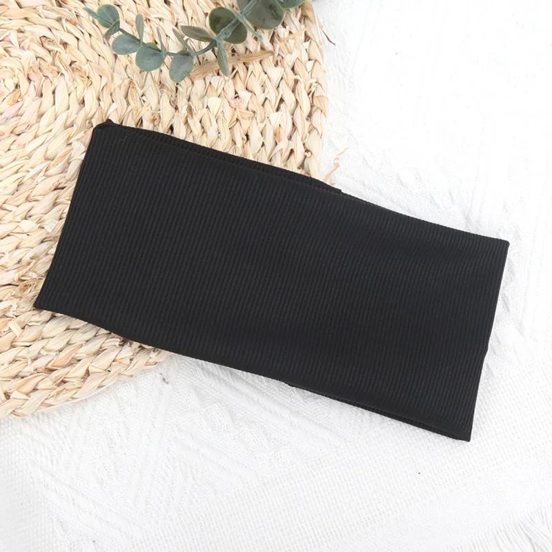 Bandes de cheveux élastiques de couleur unie pour femmes et hommes, bandeau de course, Fitness, spor