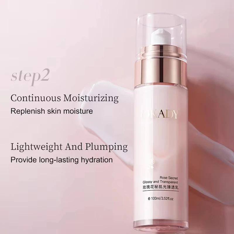 Nouvel ensemble de soins de la peau à la rose OKADY 2026 : Lotion tonifiante à la rose et crème hydr