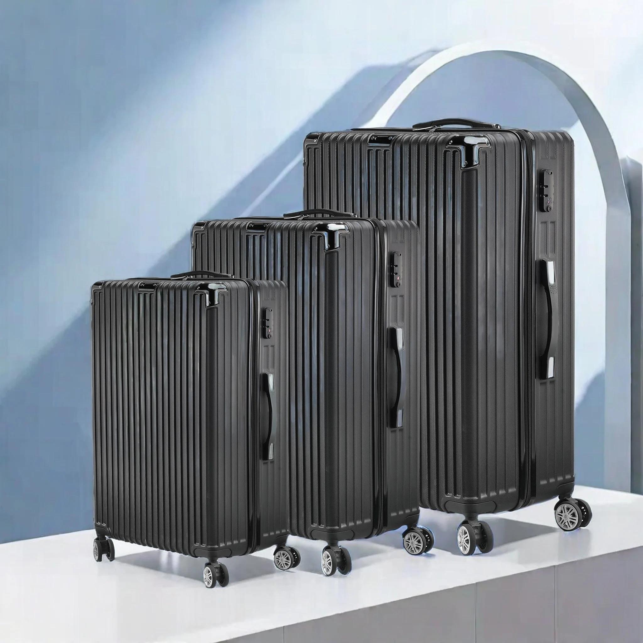 Ensemble de 3 valises Fangange, 20"24"28", coque rigide ABS, ensemble de bagages de voyage à 4 roues