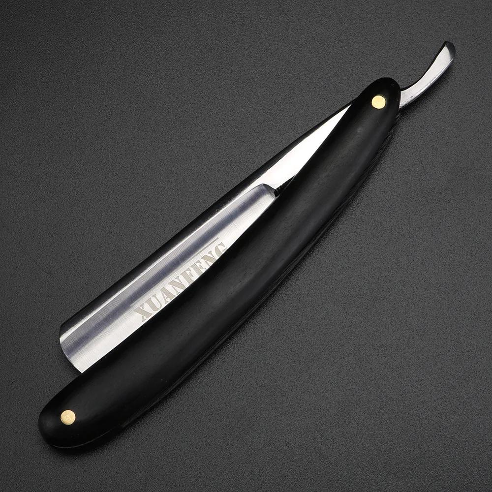 XUAN FENG rasoir pliant traditionnel acier trempé haute dureté rasoir droit pointu rasoir pour homme