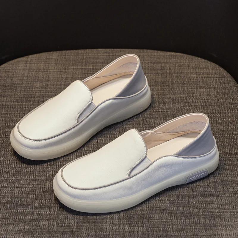 AIYUQI – mocassins en cuir véritable pour femmes, baskets plates de grande taille, décontractées à e