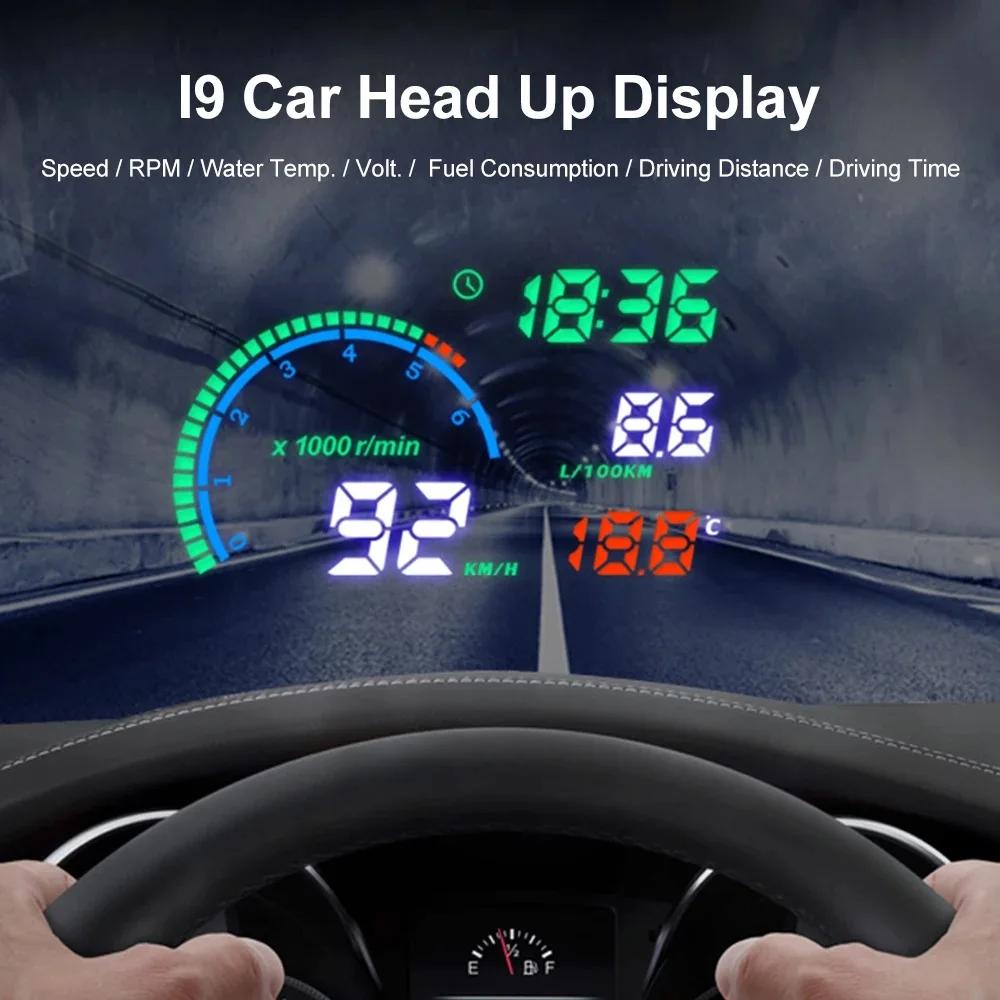 KWHUD affichage tête haute Obd2 voiture Hud compteur de vitesse numérique RPM Tacho compteur de temp