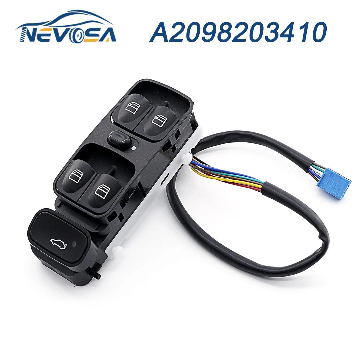 NEVOSA A 2098203410   Interrupteur de fenêtre de commande électrique, pour MERCEDES classe C W203 C1
