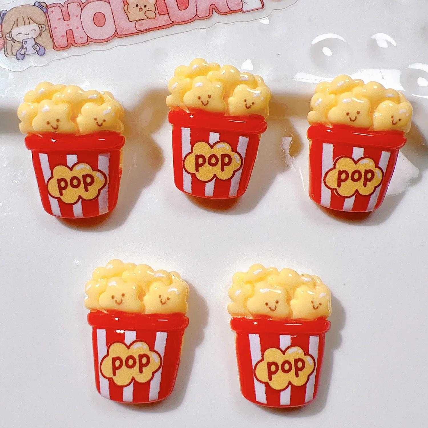 10 pièces dessin animé Pizza lapin frites Flatback résine Cabochon Scrapbooking téléphone accessoire