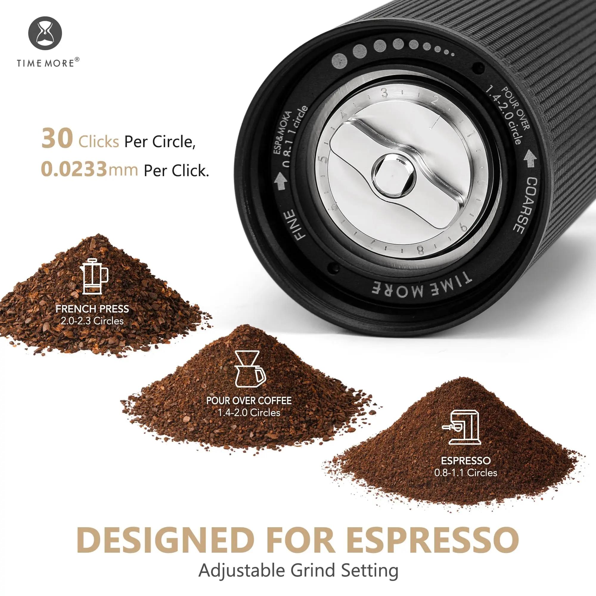 TIMEMORE – moulin à café manuel Chestnut C3S Pro / C3ESP Pro, avec manivelle pliable, bavure S2C à l