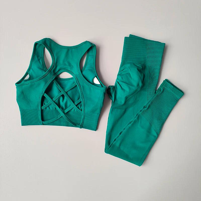 Survêtement pour femmes, combinaison de Fitness, ensembles de Yoga, vêtements de sport, soutien-gorg