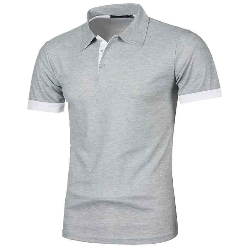 Polo à manches courtes pour hommes, couleur unie, Streetwear, t-shirts légers à revers pour hommes, 