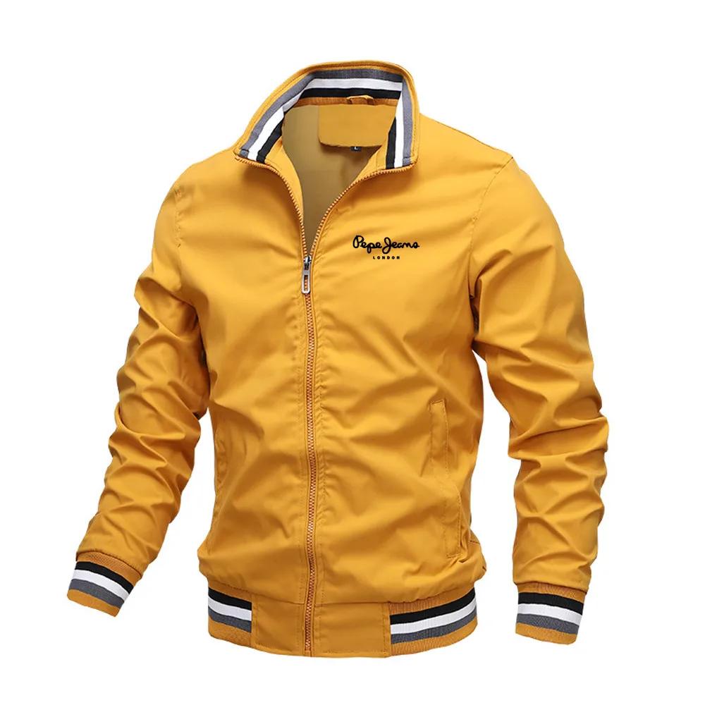 Automne et hiver hommes col montant décontracté veste à glissière Sports de plein air manteau coupe-