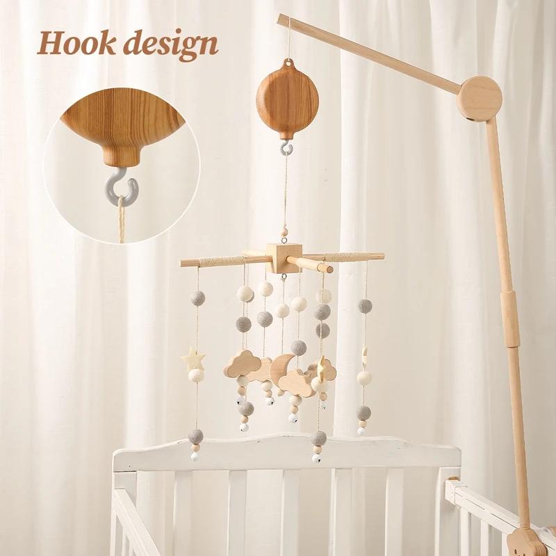 Boîte à musique rotative pour nouveau-nés, berceau pour bébé de 0 à 12 mois, hochet suspendu couleur