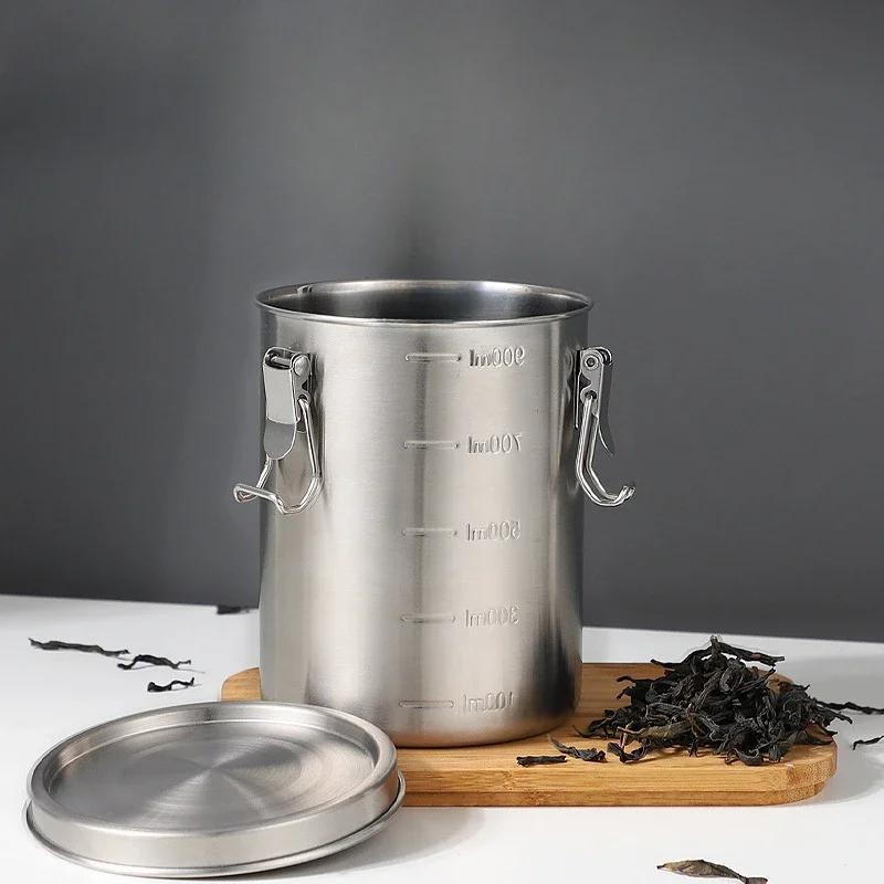 Pots hermétiques à thé, récipients hermétiques pour céréales entiers pour aliments, récipient scellé
