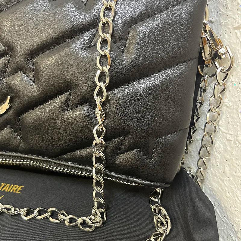 Sacs à bandoulière pour femmes, sac à bandoulière de créateur avec décoration en forme d'aile