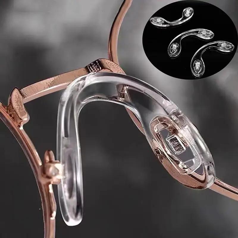 Plaquettes nasales confortables en Silicone en forme de U, Kits de réparation pour lunettes, accesso