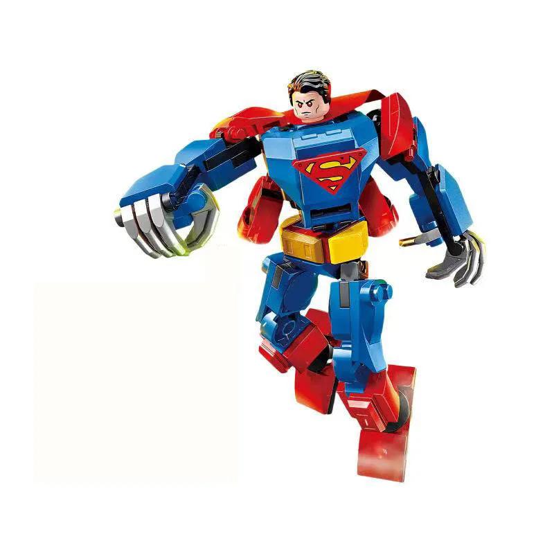 Bloc de figurines d'action de super-héros, Spiderman Miles Iron Man, Machine de guerre MOC à assembl