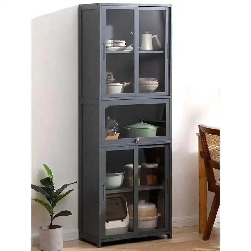 Armoire de cuisine minimaliste moderne pour la maison, buffet à portes coulissantes bidirectionnelle
