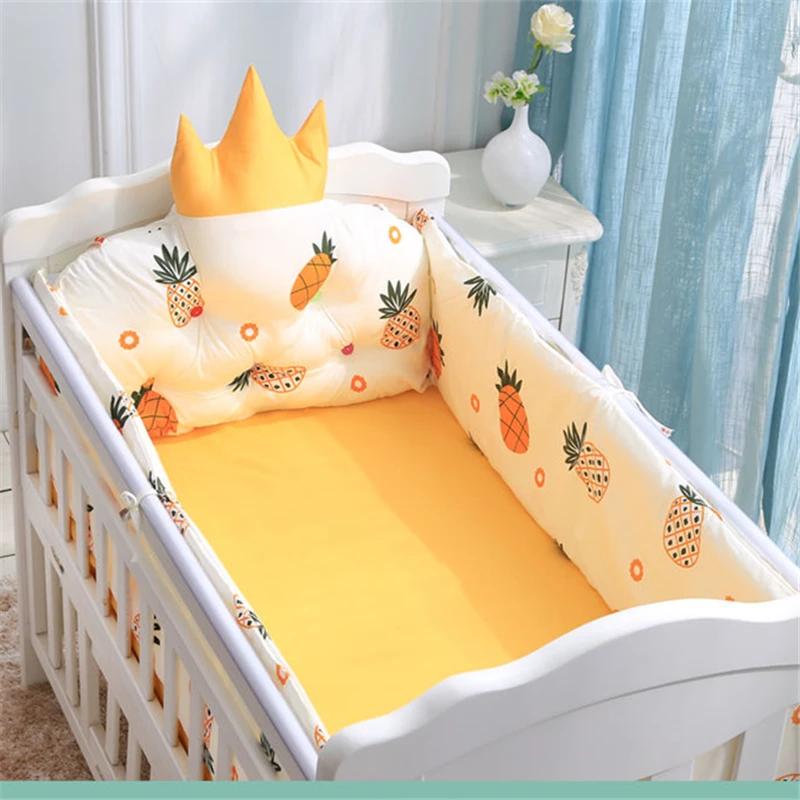 Parure de lit en coton imprimé pour bébé, ensemble de literie pour enfants, pare-chocs de protection
