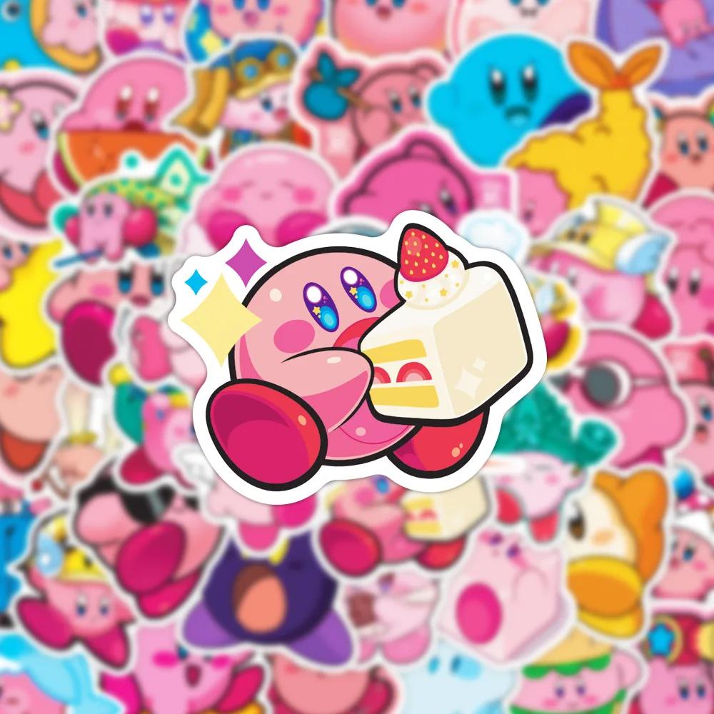 50 pièces jeu Kawaii Kirby autocollants décalcomanies jouets classiques bricolage téléphone bagages 