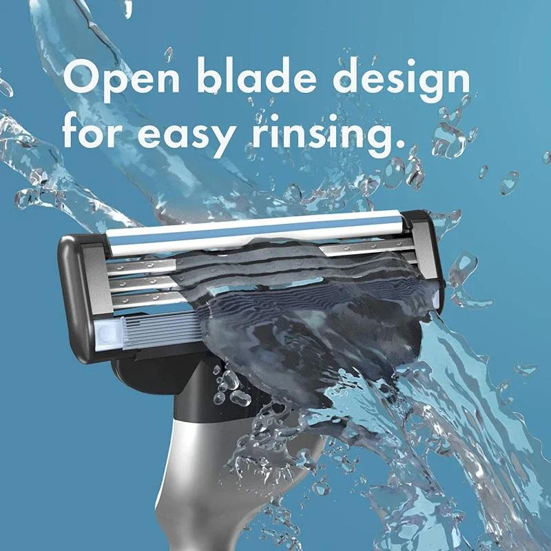 Gillette-Rasoir de tête Mach 3 pour hommes, adhérence quotidienne avec Lubstrips, 3 couches, coupe r