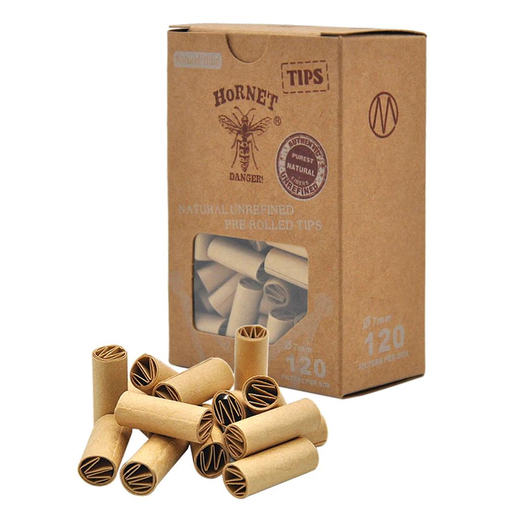 Embout filtrant One Boxof 120 grains, filtre en papier roulant marron de 7 mm, cadeau pour hommes
