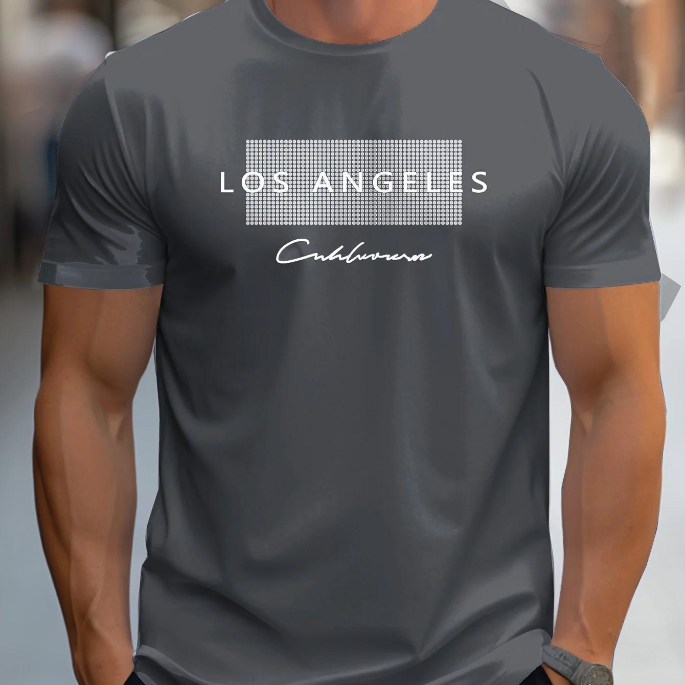 T-shirt d'été à manches courtes et col rond pour hommes, coupe ample, grande taille, imprimé graphiq