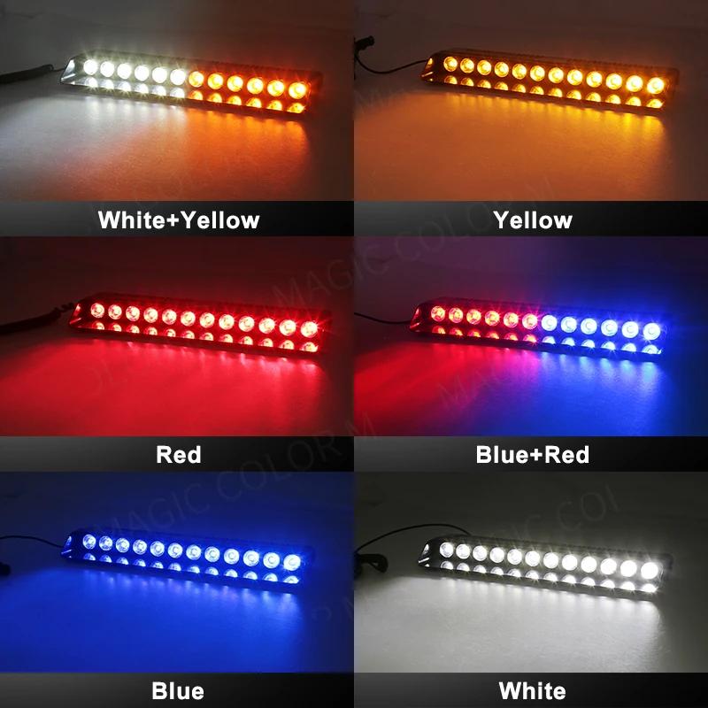 12 LED voiture lumière stroboscopique Flash Signal d'avertissement balise Police pompier d'urgence p