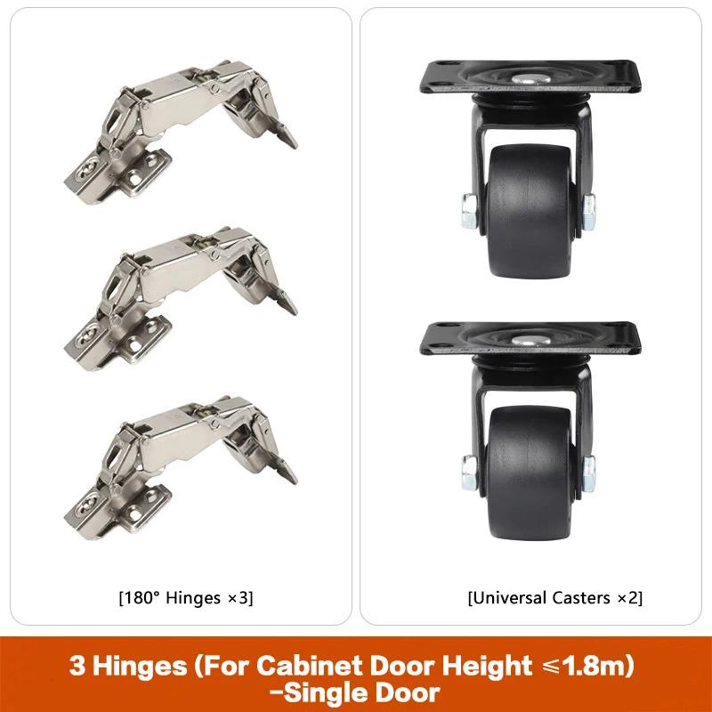 Kit de quincaillerie pour charnières de meuble de rangement à double porte style réfrigérateur, ferm
