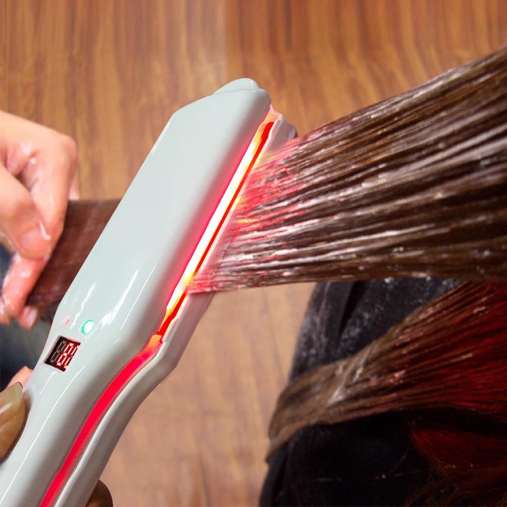 Fer de soins capillaires ultrasonique à infrarouge, récupération du traitement des cheveux endommagé