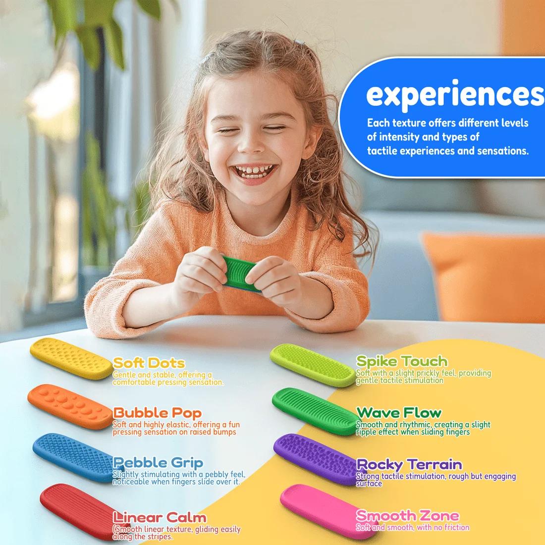 Bande sensorielle en Silicone, jouets Fidget pour enfants, décompression d'autisme, jouet apaisant, 