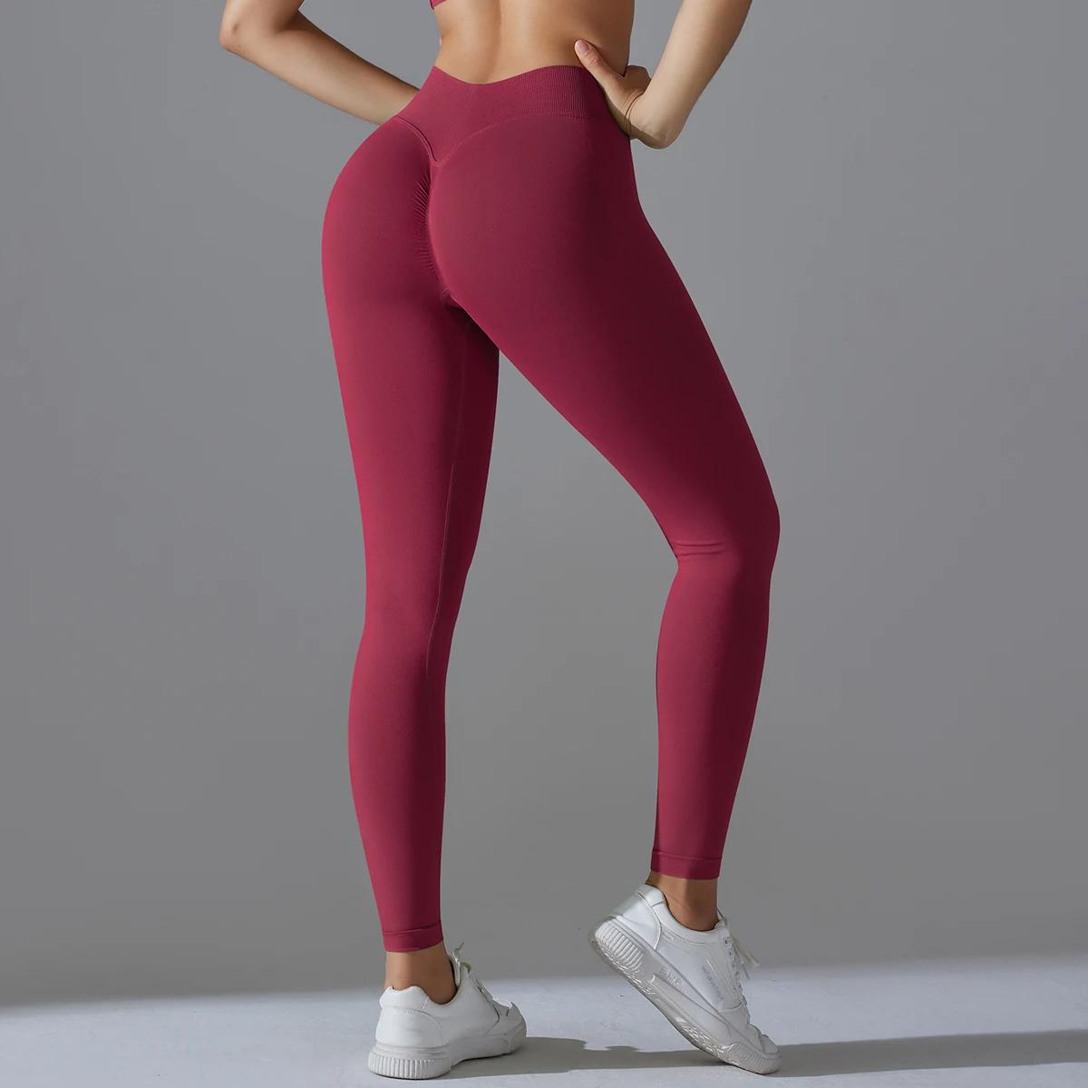 Leggings de Yoga Leggings de gymnastique sans couture femmes pantalons de Yoga Sexy taille haute but