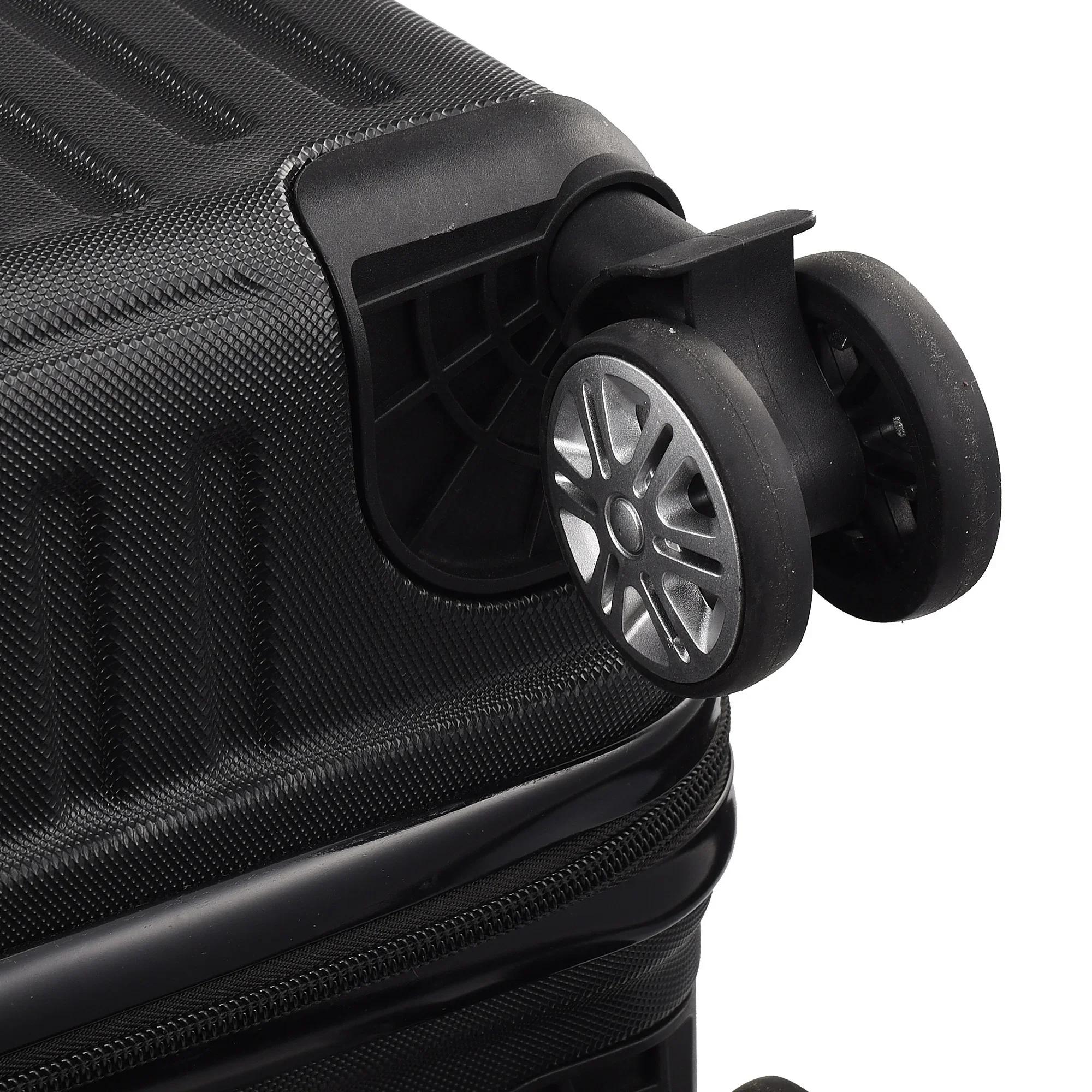 Ensembles de bagages Rosahqnda 3 pièces avec serrure TSA, valise noire en ABS, valise trolley rigide