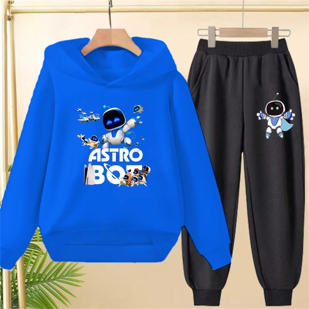 Ensemble de sport pour enfants, sweat à capuche et pantalon imprimé, ensemble 2 pièces pour garçons 