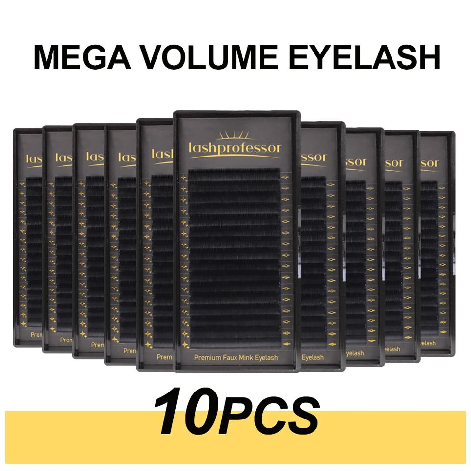 Lashprofessor 10 plateaux/lot fournitures de cils classiques en gros naturel doux mat noir individue