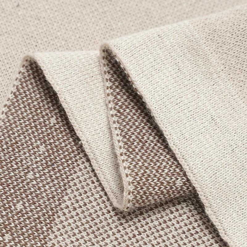 Couverture bébé coton tricotée 90x70cm - Lange emmaillotage poussette tapis réception nouveau-né