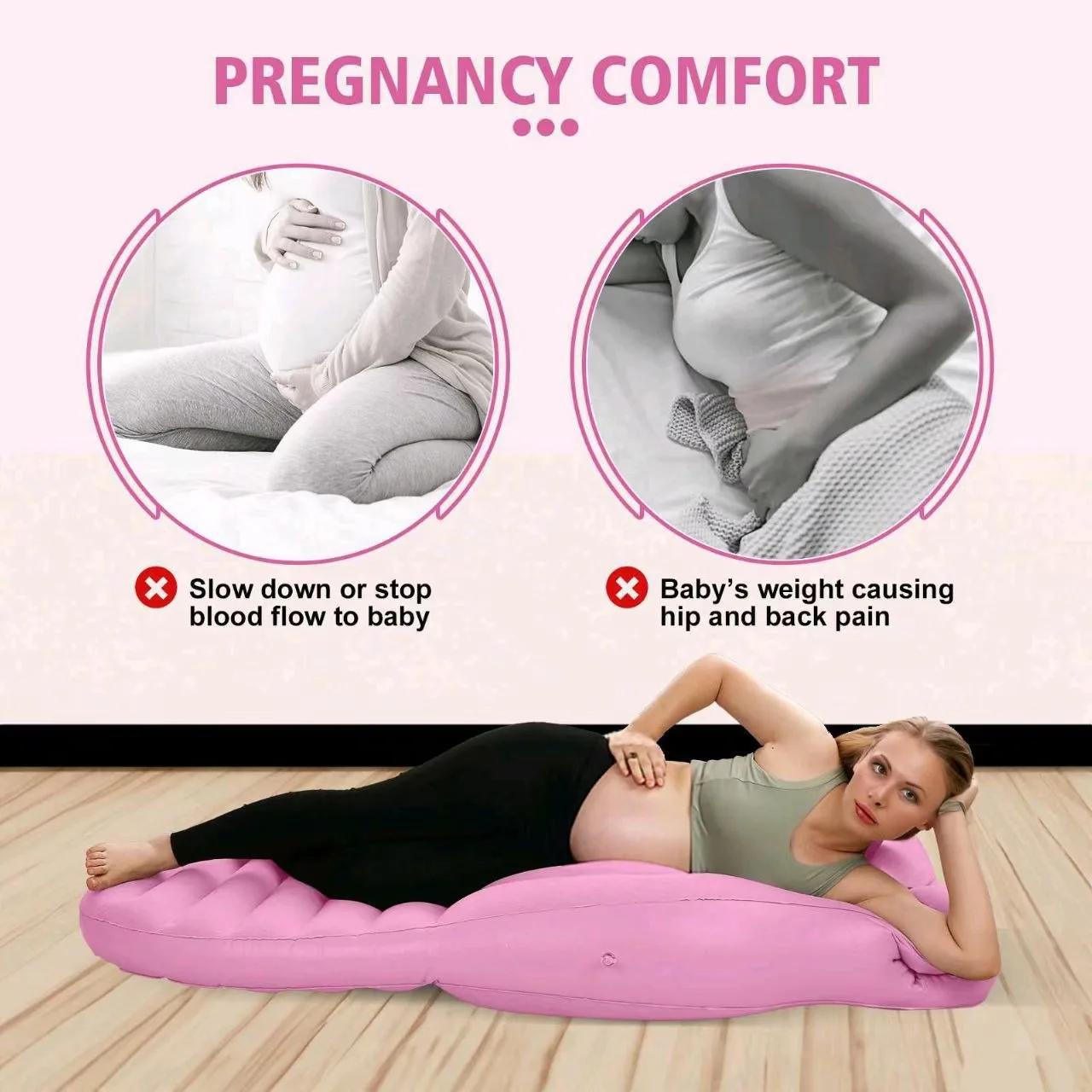 Matelas gonflable multifonctionnel de coussin de lit de maternité avec trou pour la maman enceinte t