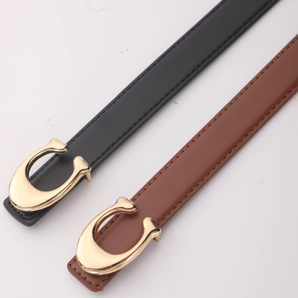 Ceinture à boucle C pour femmes, 2 à 3 pièces, jupe en jean Simple, ceinture à boucle automatique, t