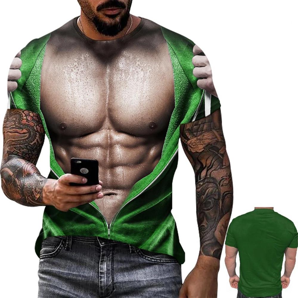 T-shirt manches courtes pour hommes, tendance de la mode d'été, créativité personnalisée, impression
