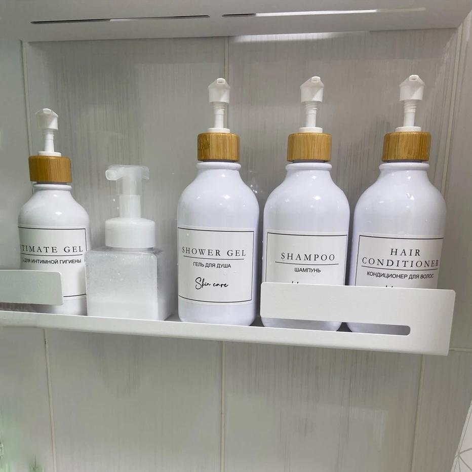 Ensemble d'étiquettes autocollantes pour salle de bain, shampoing et Gel douche, distributeur de sav