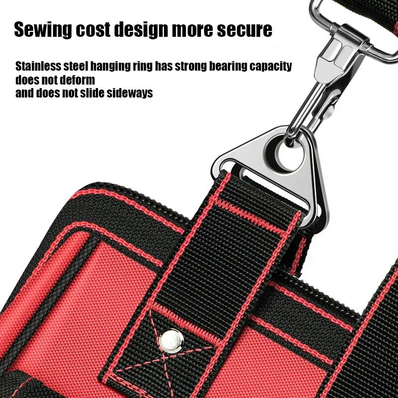 Sac à outils en tissu Oxford 1680D, clé d'électricien professionnel, sac à outils de rangement multi