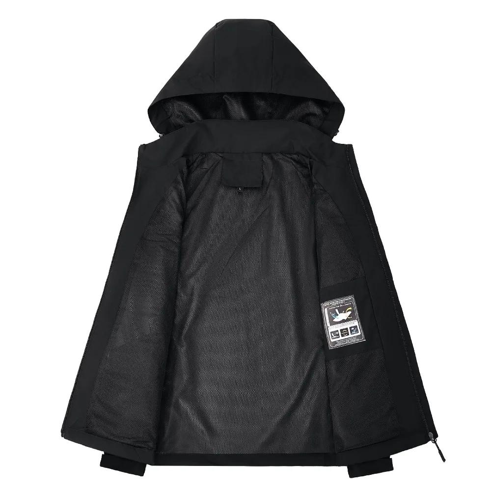 Veste de pluie imperméable légère pour hommes, imperméable d'extérieur à capuche, veste coupe-vent d