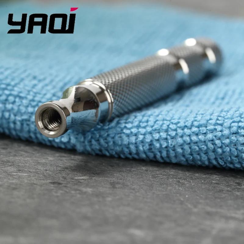 Poignée de rasoir YAQI poignée de rasoir de sécurité pour hommes en acier inoxydable 303 poli YAQI