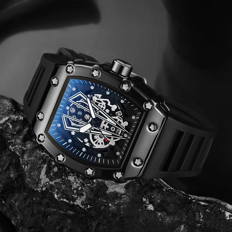 Montre de commerce extérieur grand cadran pour hommes Quartz étanche Sport carré montre lumineuse po