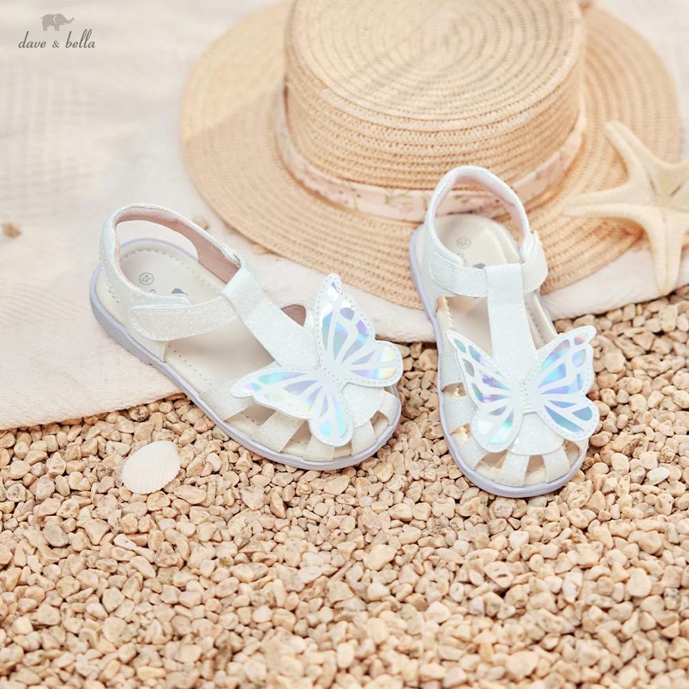 Sandales pour filles Dave Bella, sandales d'été pour enfants, antidérapantes, protection des orteils