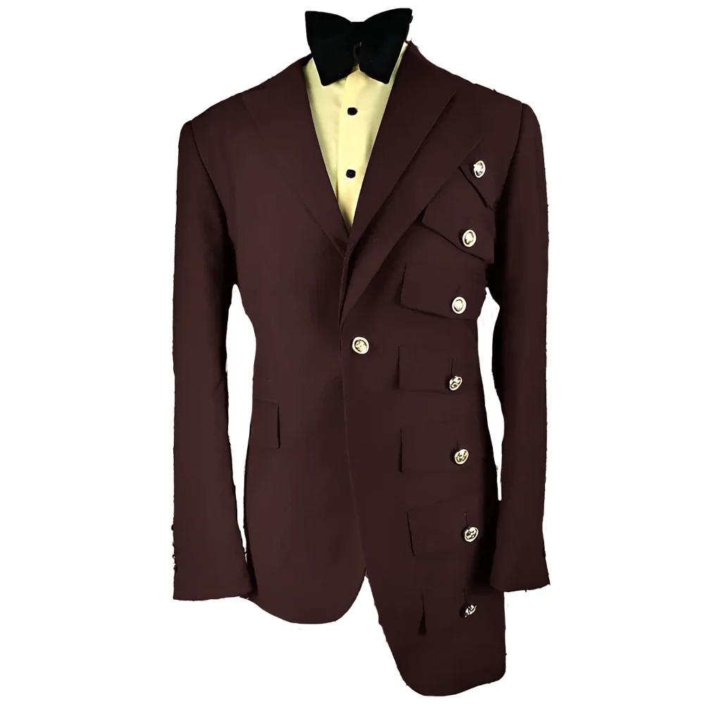 Costumes et blazers pour hommes, asymétrie Unique, noir, pour marié de mariage, coupe cintrée, smoki