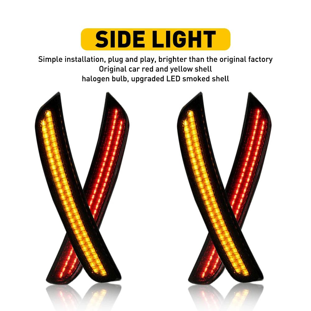Feu de position latéral LED pour Dodge Charger 2015-2022 – Ampoule indicatrice avant ambre et arrièr